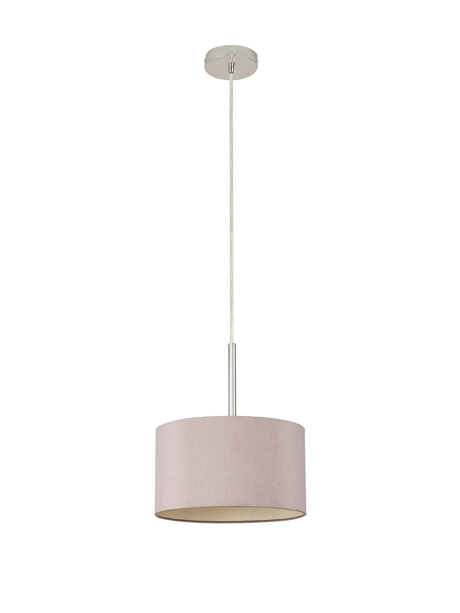 Baymont 30cm Pendant 1 Light Polished Chrome, Taupe/Halo Gold DK0121  Deco Baymont CH TA